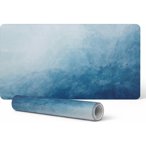 Alfombrilla protectora moderna para teclado con dise帽o de abstracci贸n acu谩tica, 120x60 cm.