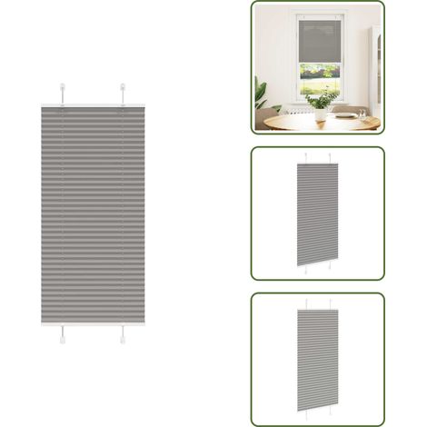 vidaXL Plissee Anthrazit 65x150 cm Stoffbreite 64,4 cm Polyester (1/5)