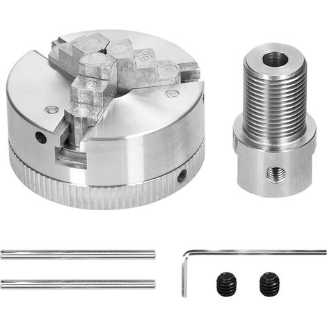SJLERST Mandrin de tour 3/4 mors, centrage manuel, boulon de montage pour rectifieuse, fraiseuse, toureuse