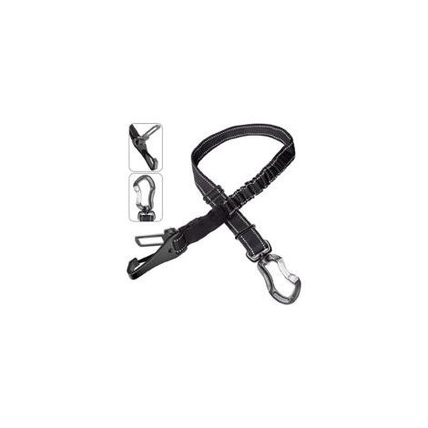 Ceinture de sécurité/harnais pour chien en voiture, noir, 2,5 x 90 cm (1/5)
