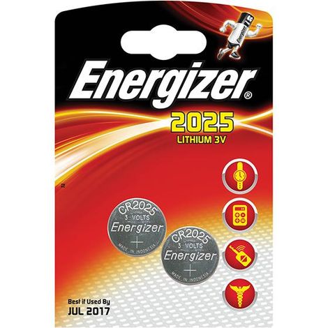 Energizer S5311 CR2025 Coin Lithium Battery (Pack 2) ENG2025B2