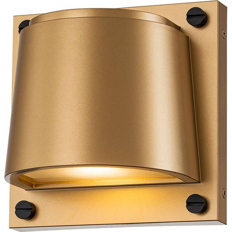 Elstead Scout Petite applique d'extérieur 1 lumière en laiton peint Heritage IP44 (1/5)