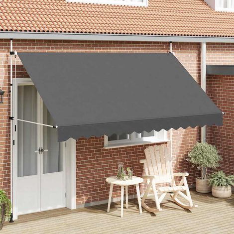 Store banne rétractable, à commande manuelle, 350 cm, anthracite