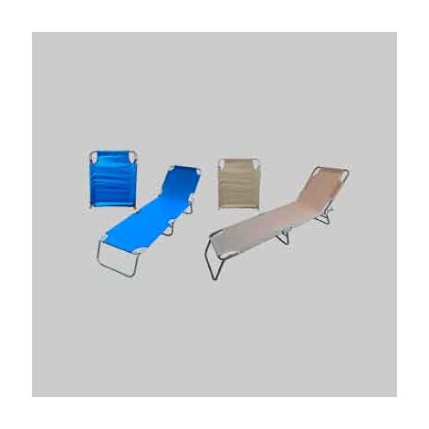 LETTINI DA SPIAGGIA PIEGHEVOLE 187x55x24 cm - Col. Blu
