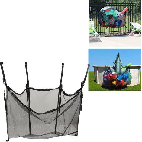 Grand Sac de Rangement en Filet pour Piscine Extérieure - Idéal pour Jouets Gonflables et Accessoires de Plage- (1/5)