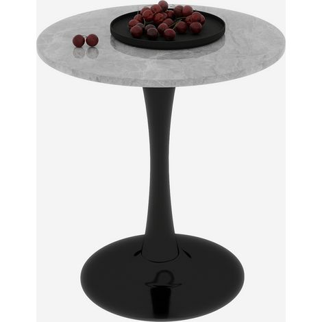 CHICFURN Mesa redonda 70 x 70 x 72 cm de mármol مصنوعi... (1/5)