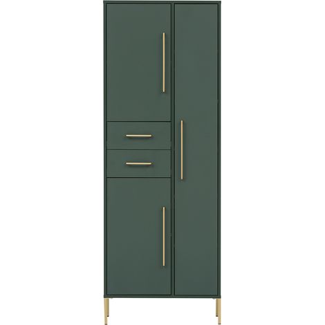Hochschrank mit 3 Türen KELLA-80 in waldgrün, B/H/T: ca. 67,1/184,3/33,1 cm (1/5)