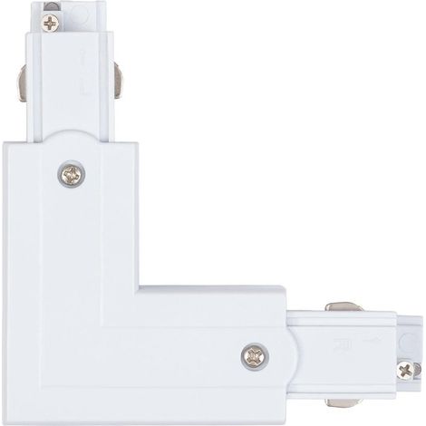 Connettore Right Side Tipo L per Binario Trifase Bianco