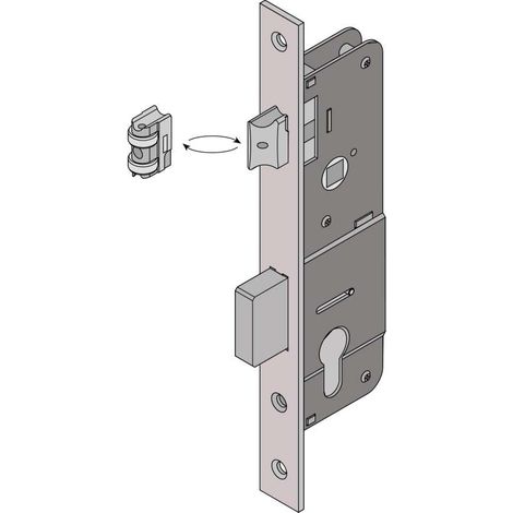 Serratura da infilare per porte in alluminio 101.25.01.0 Welka (1/2)