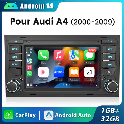 7 pouces Carplay Autoradio pour Audi A4 2000-2009 Android 1+32GB JUNSUN (1/5)
