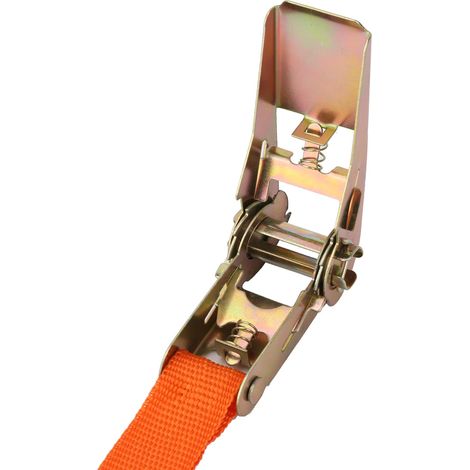 1 Pièce Sangle de Fixation à Cliquet Acier Polyester 4,5 m x 2,5 cm pour Remorquage Véhicule (1/5)