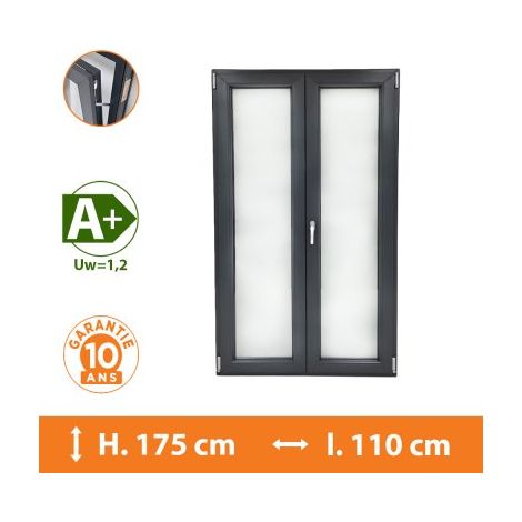 Fenêtre 2 Vantaux Gris - H.175 x l.110 cm (1/5)