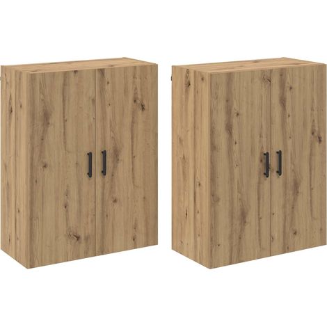 Armoire Murale 2 pcs-Armoire suspendue-Meuble de rangement murale Chêne artisanal 69,5 x 34 x 90 cm 507252 (1/5)