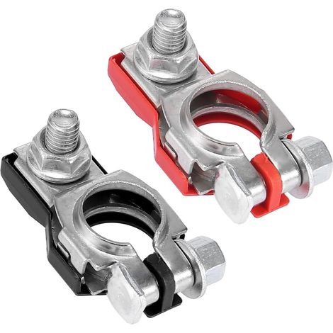 1 Paire De Connecteurs De Bornes De Batterie De Voiture, Ensemble De Bornes De Batterie De Voiture, Pour Petits Camions, Voitures De Sport, SUV, Gros Camions (1/5)