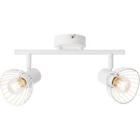 BRILLIANT Lampe Elhi Spotrohr 2flg weiß 2x D45, E14, 40W, geeignet für Tropfenlampen (nicht enthalten) Köpfe schwenkbar (1/5)