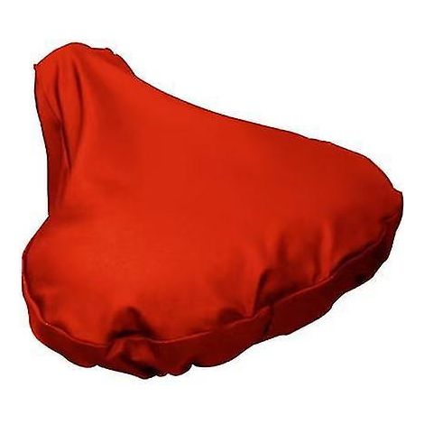 Wasserdichter Fahrradsattelüberzug mit Kordelzug, Schutz vor Regen und Staub (rot) (1/4)