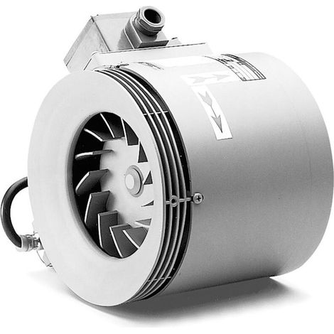 Helios RRK 200 EX Radial-Rohrventilator, 1-PH 230V, DN 200, EX-geschützt II 2G Ex e IIB und H2 T3 Gb, 560m3/h, 200W