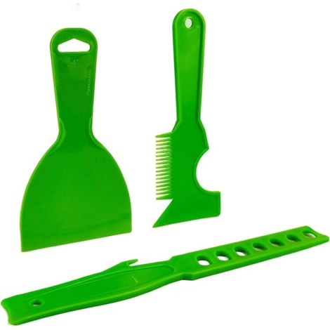 Juego de raspadores multifuncionales para masilla con pincel y herramienta de mezcla para quitar papel tapiz y para mejoras del hogar. (1/5)