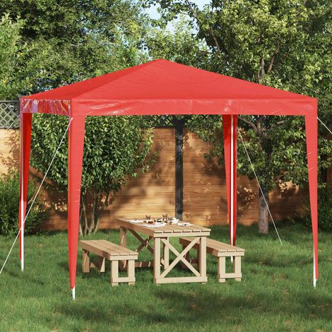 vidaXL Tenda Party 250 x 250 x 240 cm Rosso PE e Acciaio