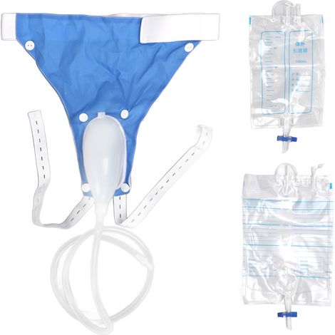 Sac de collecte d'urine portable réutilisable en silicone pour femmes, anti-fuites et confortable (1/5)