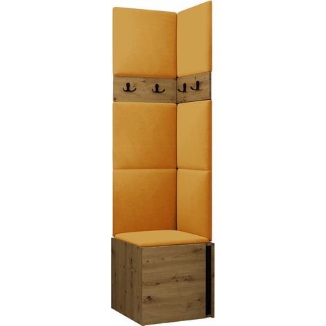 Conjunto para recibidor Pinis XXI, Manila 32, 186x42x46cm, Aglomerado laminado, Tapiz, Colocada, Montada en la pared