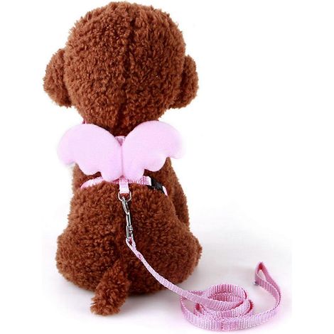 Verstellbares Brustgeschirr mit Leine, 3-teilig, rosa, für Hunde (1/5)