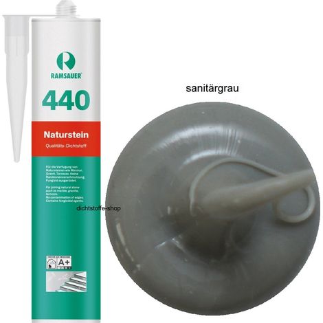Ramsauer 440 Naturstein Silikon Fugen Dichtstoff 310ml Kartusche sanitärgrau