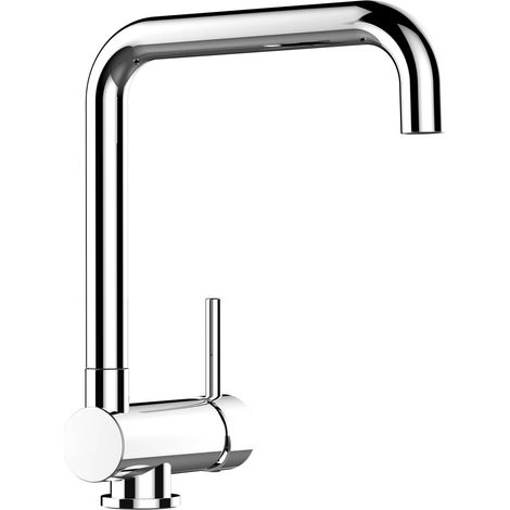 Rubinetto abbattibile miscelatore lavello fontana cucina VIZIO canna abbattibile 6 cm a N per sottofinestra (1/4)