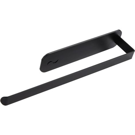 Porte-rouleau de papier essuie-tout magnétique pour réfrigérateur, noir, organisateur de rouleau de cuisine gain de place (1/4)