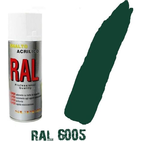 Bomboletta spray verde verde ral 6005 acrilico vernice brillante lucido