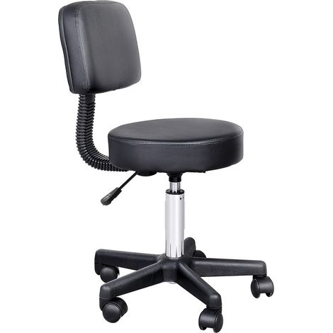 Tabouret pivotant professionnel avec roues - Réglable en hauteur - Design ergonomique - 45 x 40 x 80 (cm) (1/5)