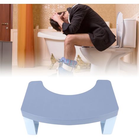 Taburete portátil y plegable de PP con reposapiés – 17,5 cm – Azul (1/5)