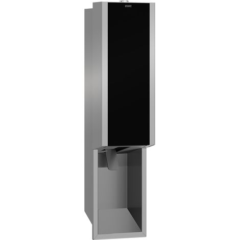 KWC AR Schaumseifenspender, EXOS, Edelstahl,  UP, 124x500x120 mm, Front ESG schwarz
