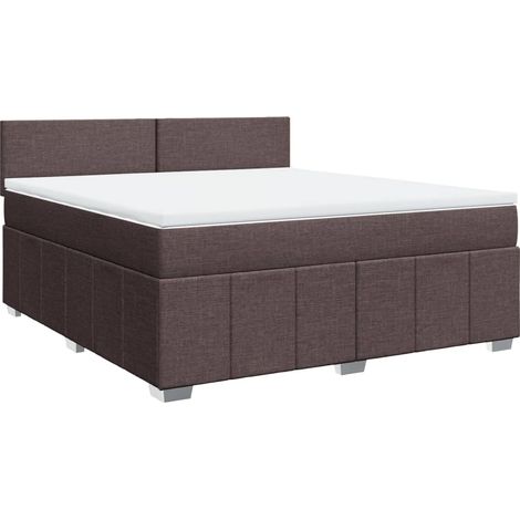 Maison Exclusive - Giroletto a Molle con Materasso Marrone Scuro 180x200cm Tessuto
