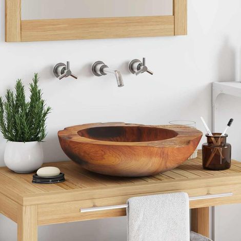vidaXL Becken Teak Massiv 45 cm
