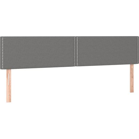 Maison Exclusive - Cabeceros tela gris oscuro 180x5x78/88 cm (1/5)