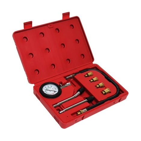 Kompressionstester / Kompressionsprüfer Set 8-teilig für Benzinmotoren