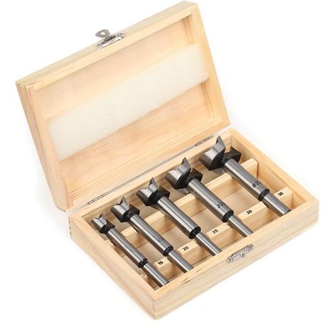 5-teiliges Holzbearbeitungswerkzeug-Bohrsägen-Set, Schneidscharnier, rundes Loch, Fahrradtür