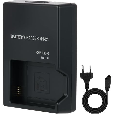 Chargeur Batterie MH-24 - 1 Unité - Plastique ABS - Pour EN-EL14/EN-EL14a - Nikon D3100 à D5600 - Noir (1/5)