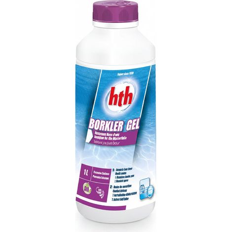 HTH Traitement Borkler Gel Ligne d'Eau 1L - Lot de 4 1L - Lot de 4