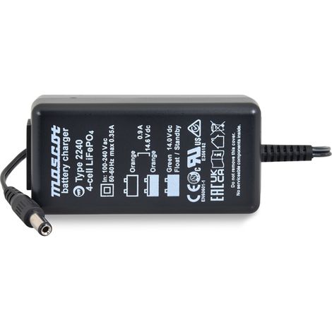 Mascot - Chargeur Lithium Fer Phosphate Mascot 2240 4S 14.6V/0.9A 110-230V - Sortie 5.5 x 2.1 mm