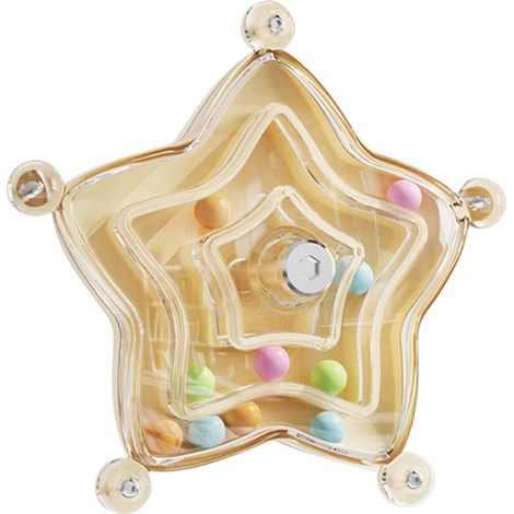 Giocattolo per uccelli che stimola la ricerca del cibo, con labirinto rotante e perline colorate, accessorio interattivo anti-noia per gabbie, adatto agli uccelli gialli.