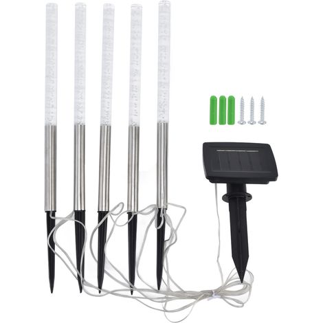Lampe de jardin solaire sur poteau, 1 à 5 LED, étanche IP65, en forme de bulle (1/5)