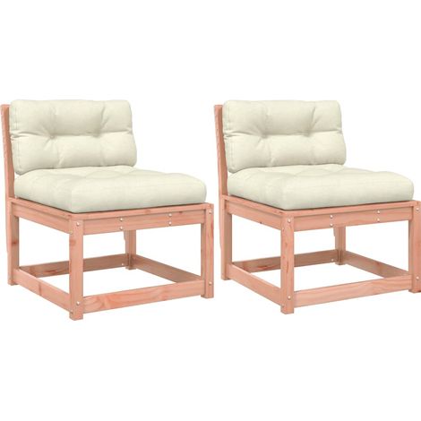 Maison Exclusive - Divani Giardino con Cuscini 2 pz in Legno Massello di Douglas (1/5)