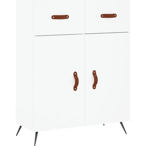 Credenza buffet cassettiera mobile contenitore organizer cucina soggiorno soggiorno 69,5 x 34 x 90 cm derivati del legno bianco 020030429