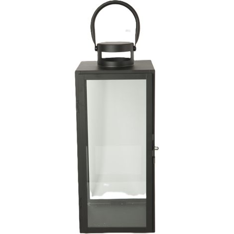 TrendLine Deko Laterne Metall 16,5 x 17 x 41 cm schwarz
