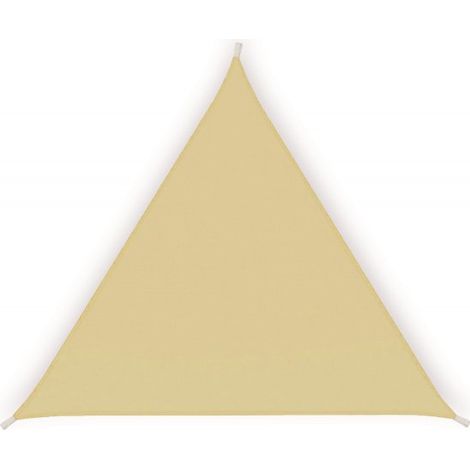 Tenda a vela parasole, ombreggiante, in poliestere impermeabile 5x5x5mt beige Fredi