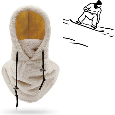 Skimaske, Fleece, Unisex – Geeignet für Outdoor-Aktivitäten wie Wandern, Camping, Trekking, Skifahren und Radfahren – Khaki (1/5)