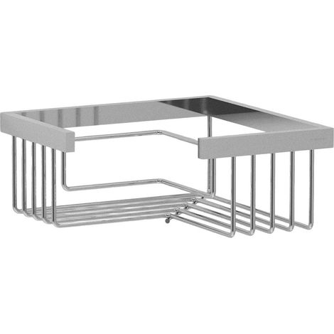 COSMIC Corner Shower Caddy, 20cm, Chrome, Wall Mounted, Architect Collection (1/3)