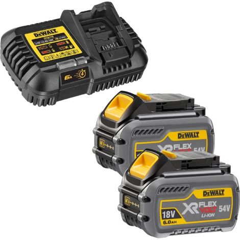 Dewalt DCB546 18v 54v XR Flexvolt 6.0ah Battery Twin Pack + DCB118 Fast Charger